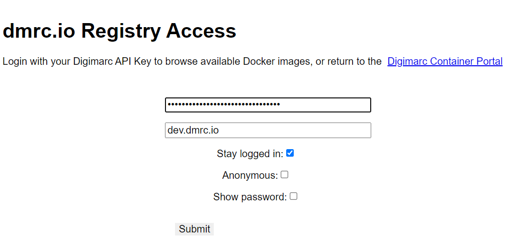 Docker Registry UI/Browser Login